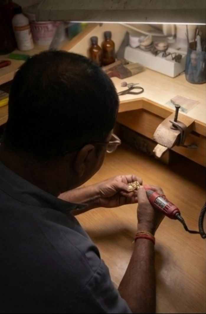 Artisan crafting jewellery