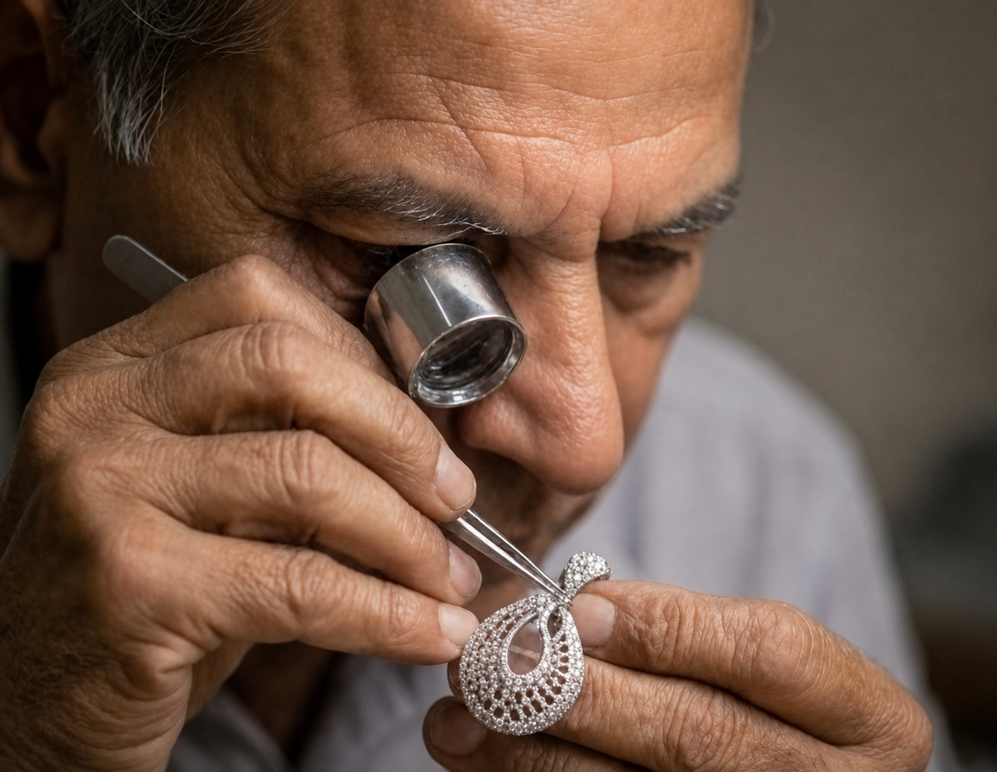 Master goldsmith at work