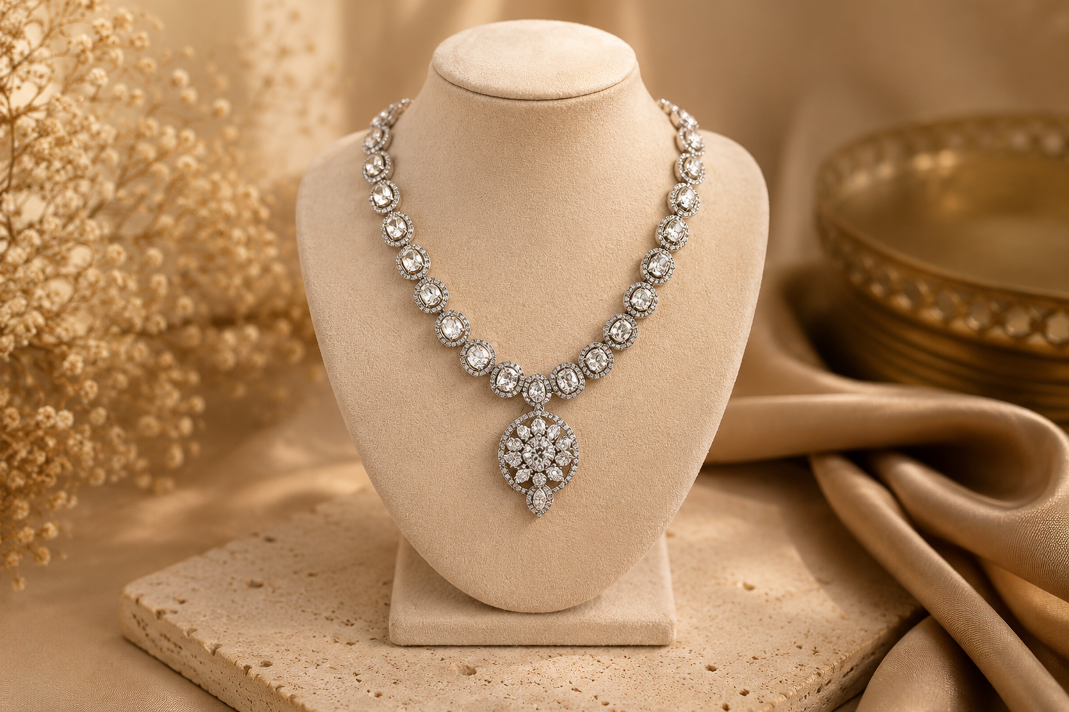 Luxury fine jewelry close up